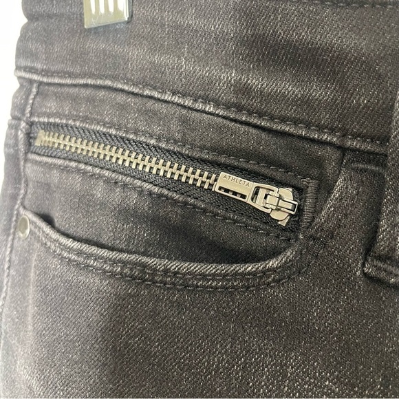 Athleta Sculptek Ultra Skinny Zip Jean Carbon Wash Size 2 - Picture 11 of 14